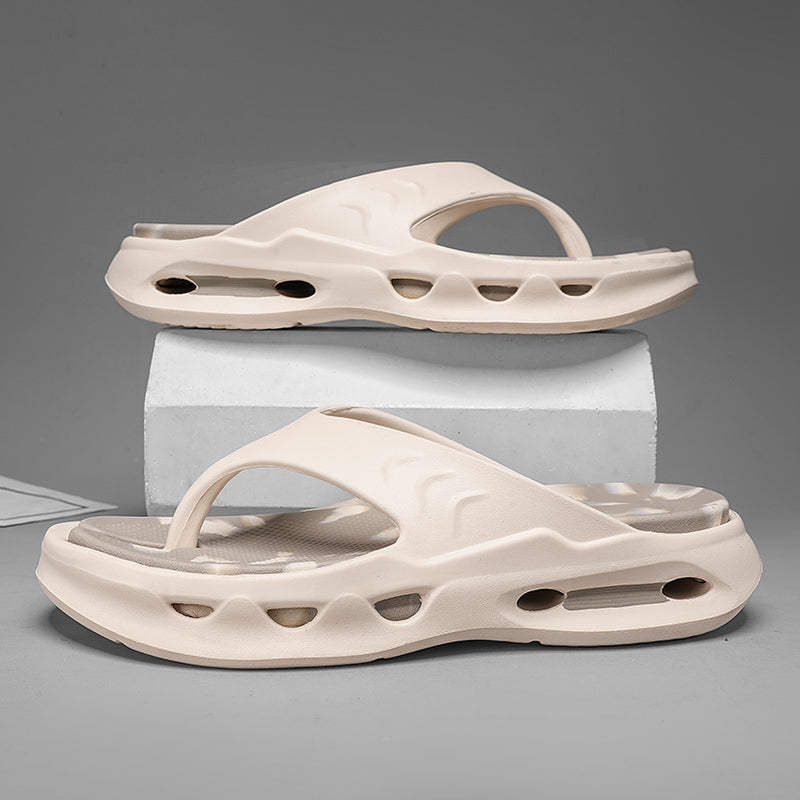 2024 Men&#039;s Slippers Flip Flops Outdoor Beach Sandals Comfortable Soft Sole Slides Men Women Non-slip Home Slippers Flip Flops