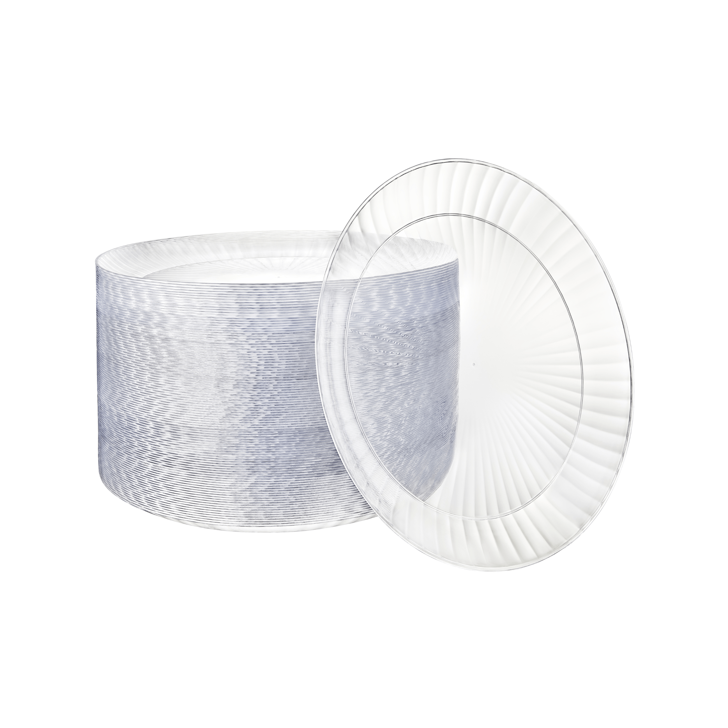 TEMU 100 Pcs Clear Plastic Plates 6 Inch, Plates, Heavy Duty Clear Appetizer Plates For Party And Clear Dessert Plates