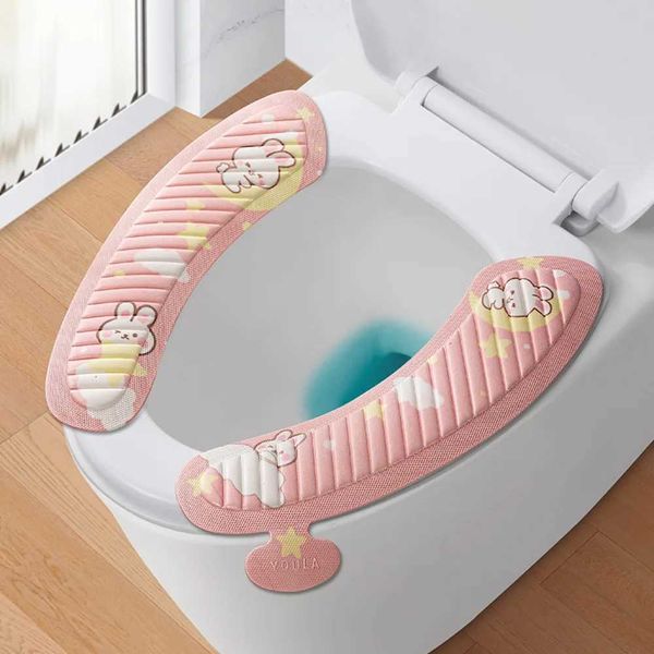 Waterproof toilet seat cover soft cartoon toilet seat cushion cute washable toilet seat cushion for home use W241204