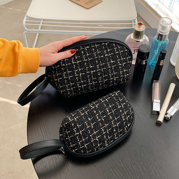 Tote bag new small fragrant woolen makeup bag travel change toiletry bag portable phone storage bag lipstick small bag