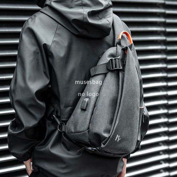 Korean fashion chest bag men&#039;s shoulder bag Large capacity crossbody bag waterproof Oxford cloth men&#039;s casual back spot contract