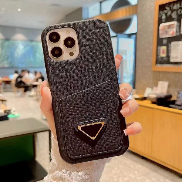 Card Holder Designer Phone Case for Apple iPhone 16 Pro Max Case 15 Promax 14 Plus 13 12 11 X XR XS Luxury PU Leather Slant Pocket Velvet Li