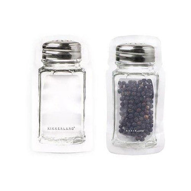 Kikkerland Salt & Pepper Shaker Stand-up Spice Zipper Storage Bags (20-Pack)