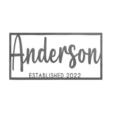 Personalized Family Name Metal Wall Decor - 18 inch - This is Us