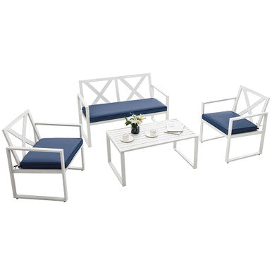 4-Piece Patio Conversation Furniture Set