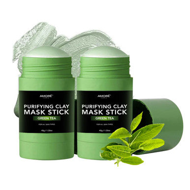 Amoré Paris® Purifying Clay Mask Stick, Green Tea, 1.35 oz. (2-Pack)