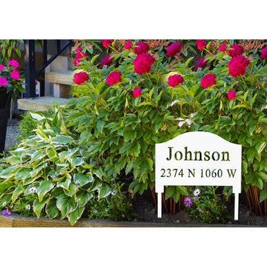 Personalized Staked Address Yard Sign - 15 inch - Black Powder Coat