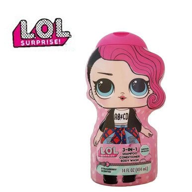 3-in-1 Shampoo, Condition, & Body Wash by L.O.L. Surprise!®, Strawberry Scent, 14 fl. oz. (4-Pack)