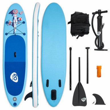 Inflatable 10' Sunbathing Stand-up Paddleboard Kit with Carry Backpack