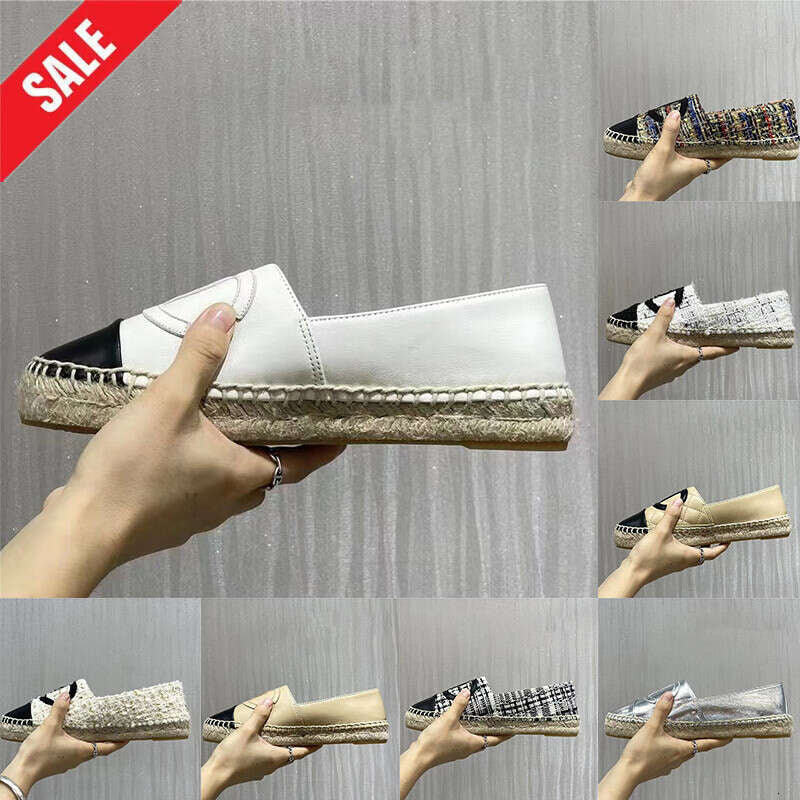 Designer Sandals Espadrilles Casual Walk Loafers For Womens Female Summer Shoes Sandles Canvas Leather Flat Heels Slides Slippers Fisherman sandale