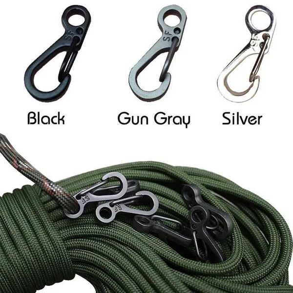 Cords Slings and Webbing 10Pcs-lot Mini Carabiner Keychain Camping Gadgets EDC Survival Equipment Snap Hook Climbing SF Spring Backpack Gear