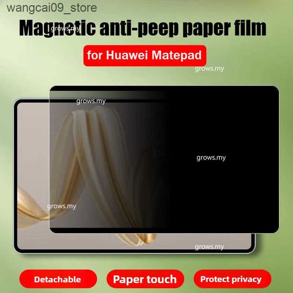 Tablet PC Protectors Anti-spy Screen Protector For MatePad Pro 12.2 2024 12X 12 X SE 10.4 S Air 11.5 11 10.8 Removable Film J241216
