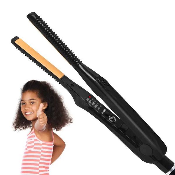 Professional 2-in-1 straightener and curler suitable for short hair beard narrow board 7MM straightener and curler W240904