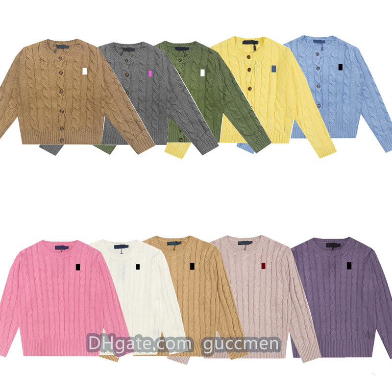 Women designer sweater long sleeved cardigan woolen sweater knitted sweater autumn- winter embroidered pullover Men hoodie round neck high neck spor