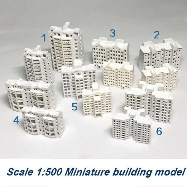 Model Building Kits Scale 1 500 Diy building model material mini residential ABS building for urban sand table scene layout perspective view