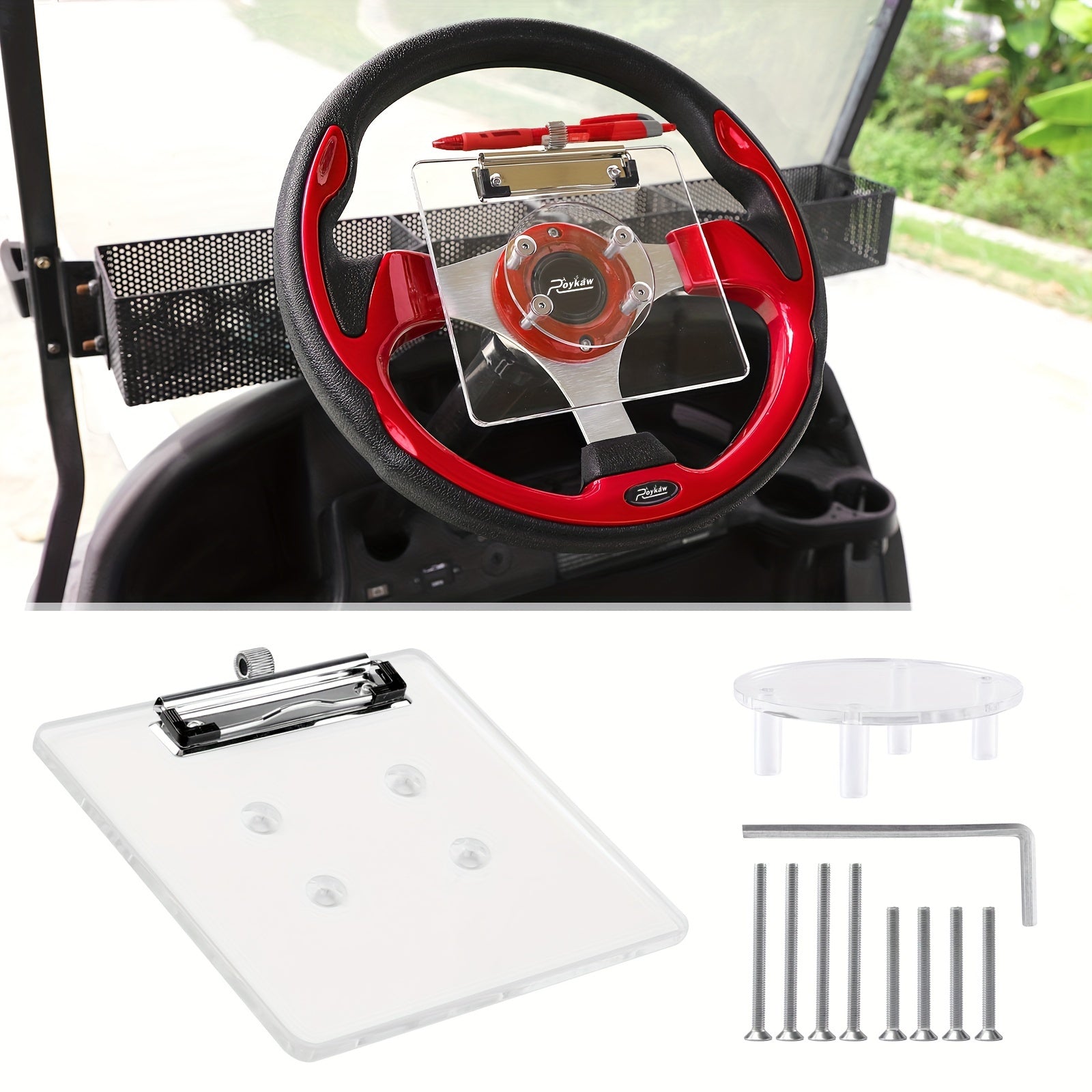 TEMU Golf Cart Scorecard Holder With Pencil Holder Compatible With , 0.23'' (0.6cm) Thickness Acrylic-more Sturdy