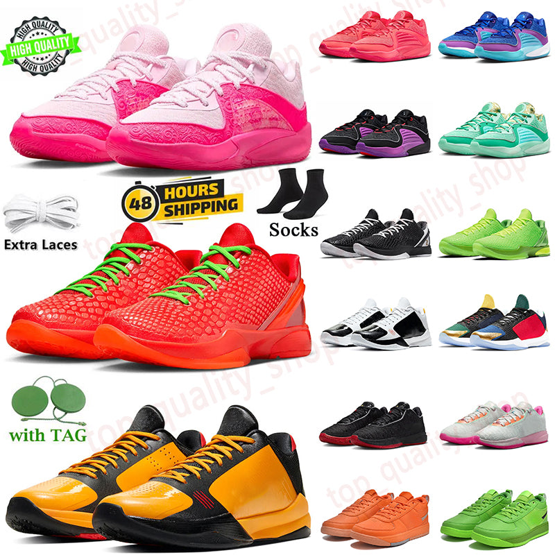 Kobes 6 Reverse Grinch Grinches Basketball shoes kd 16 NRG Aunt Pearl designer sneakers Devin Booker Books BOOK 1 Signature Shoe 5 protro mens star