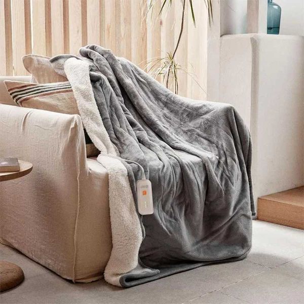 ic Blanket Electric Blanket Heated Throw Ribbed Faux Fur Heated Blanket with 4 Heating Level 3 Hour Auto Off Heating Blanket S2410223
