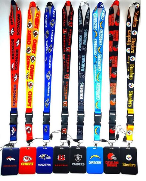 Rugby N Team F Football L Neck Strap Keychain Clothing designer Man Lanyard Credit Card Holders Keycord Key Holder DIY Hanging Rope Phone Ac