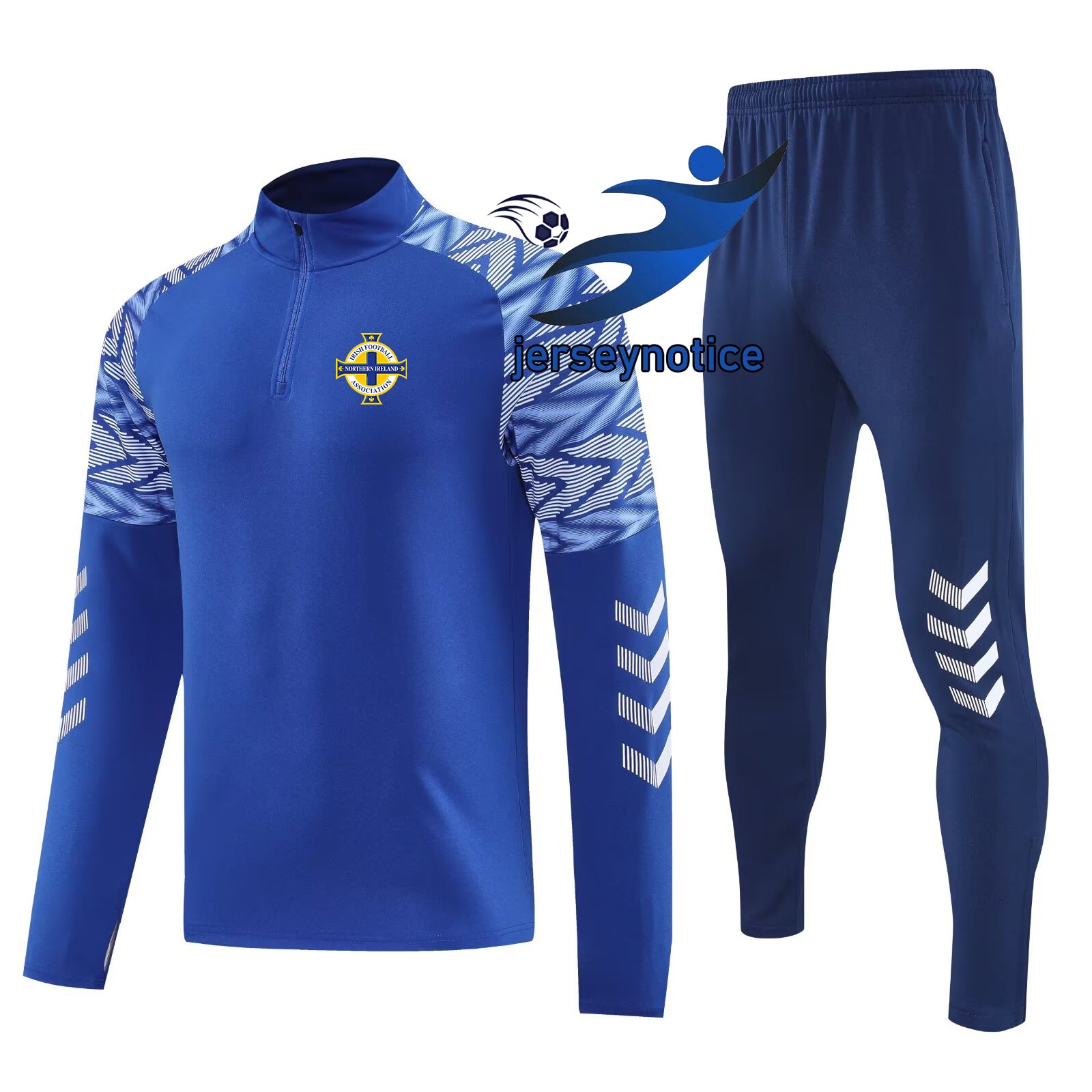Northern Ireland Soccer tracksuits training jacket Kids Kit Outdoor semi zipper long sleeve Football Shirt Kit Jogging leisure sports jacket