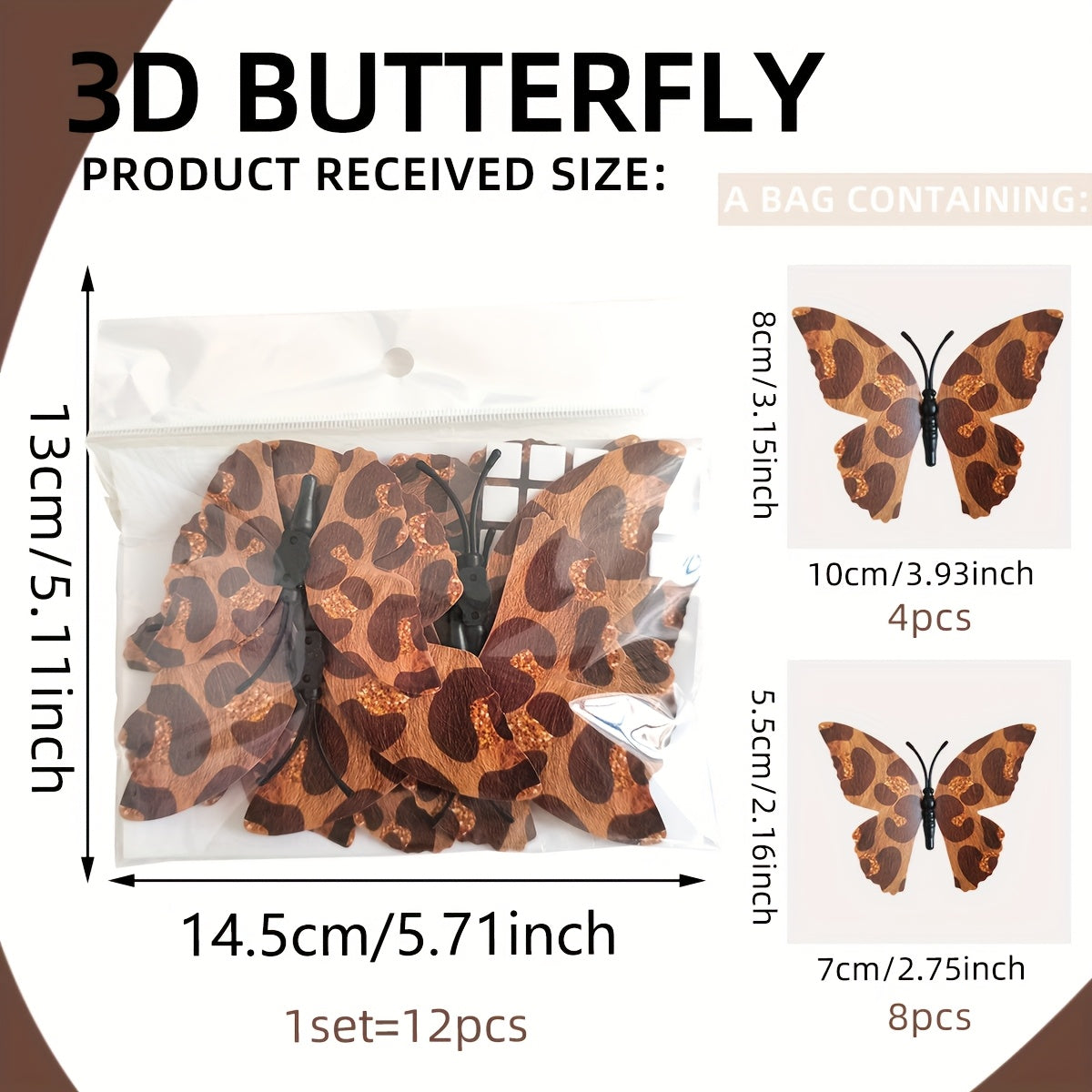 TEMU 1 Set Of 12pcs Of Print 3d Three-dimensional Decorative Stickers For Home Background And Holiday Atmosphere Wall Decoration