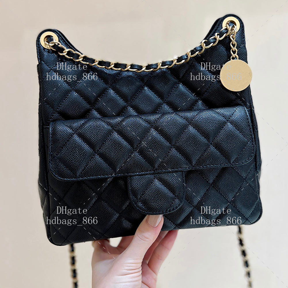 Designer Hobo Bag 22CM Mirror Quality Chain Bag Calfskin Shoulder Bag Designer Woman With Box 24C28B