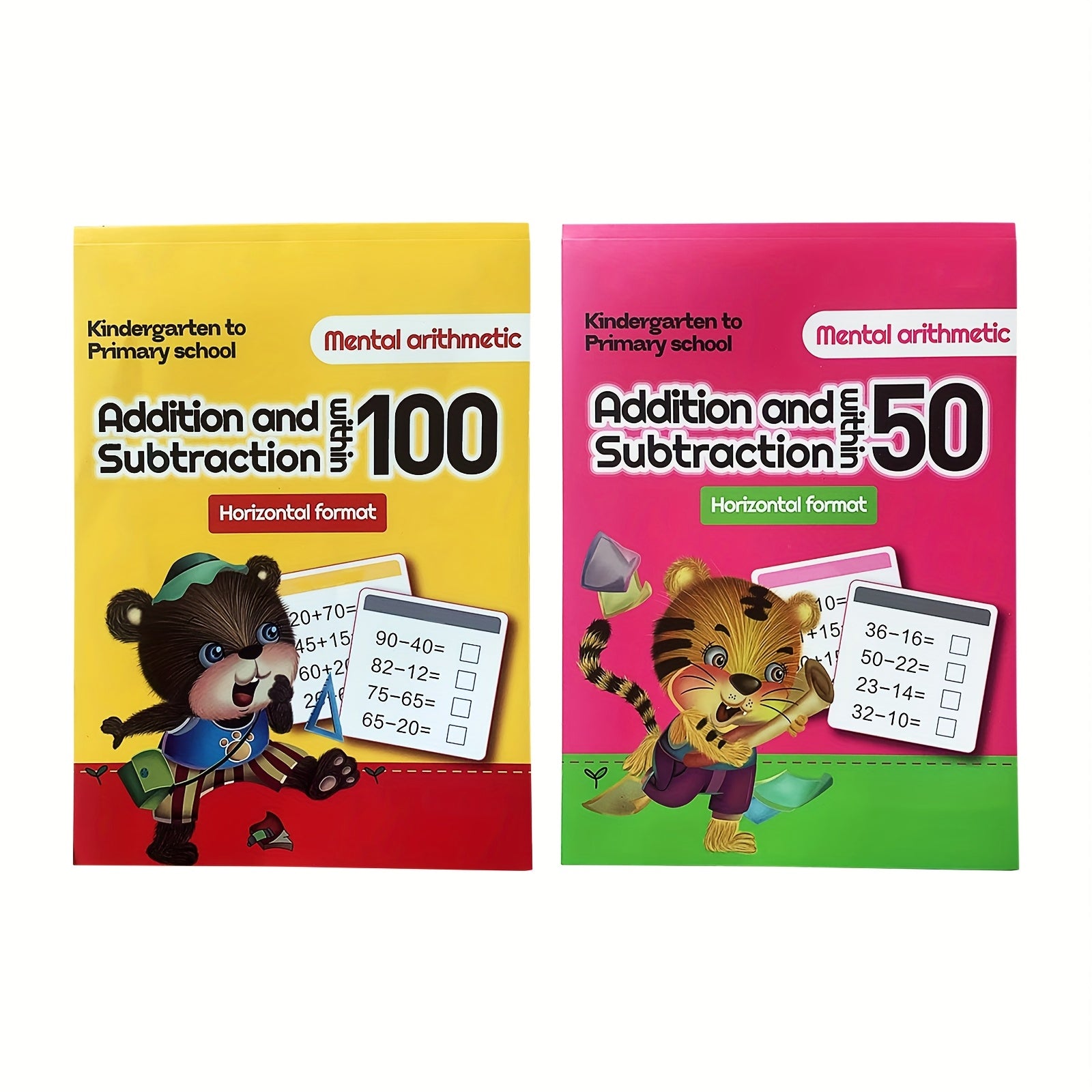 TEMU Math Exercise Books For Kids Aged 6 +. 0 - 100 Addition And Subtraction. Notebooks. Ideal As Back - To - School, Birthday Or Festival Gifts To