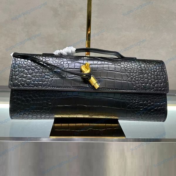 TOP Crocodile evening bag clutch Crochet weave Crochet andiamos handbag genuine leather cross body women lady bag mirror quality designer ba