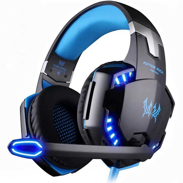 Kotion EACH G2000 Stereo Gaming set Deep Bass Cputer Game phones Earphone with LED Light Microphone for PC Laptop PS4 Z241230