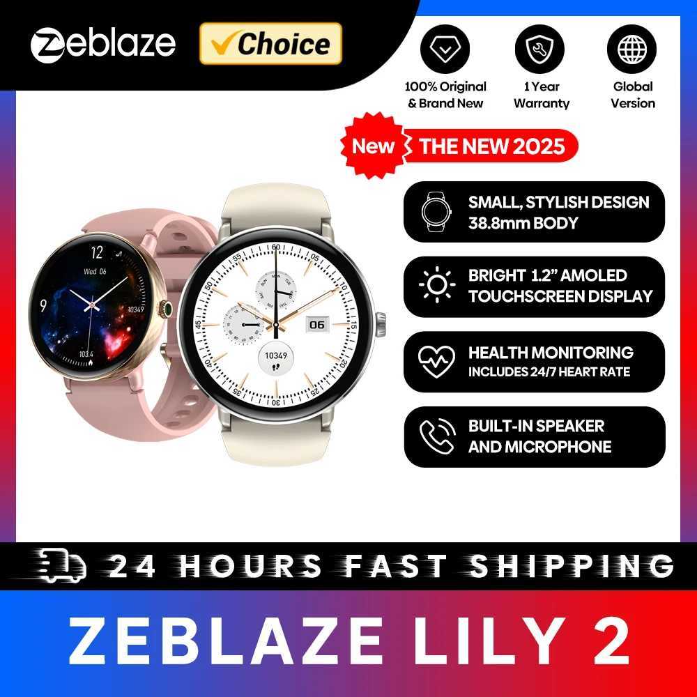 The NEW 2025 Zeblaze Lily 2 Voice Calling Female Smartwatch 1.2 AMOLED Screen Double Strap Health Management Sports Smart Watch L250811
