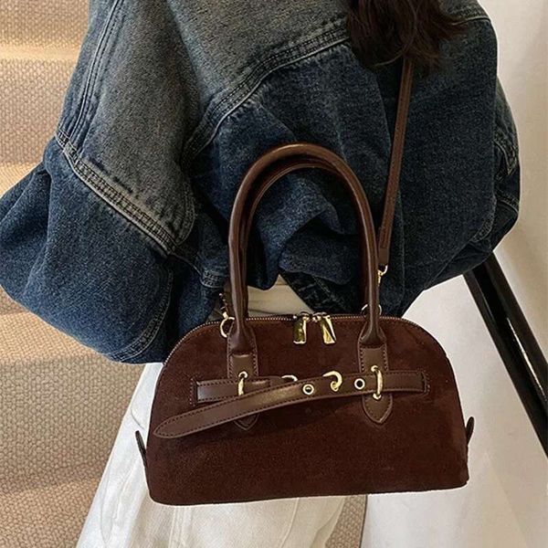 Autumn Retro Frosted Small Bag For Women 2024 New Versatile Crossbody Fashion Hand-held Shell Bag, Belt Buckle Coin Purse swissmilitary