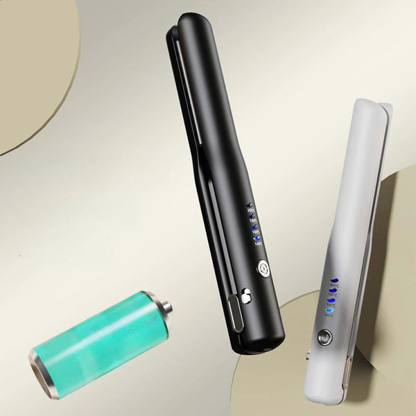 Hair Straightener and Curler Wireless Styling Mini Portable Rechargeable Small USB Cordless Abs Sleek 241223