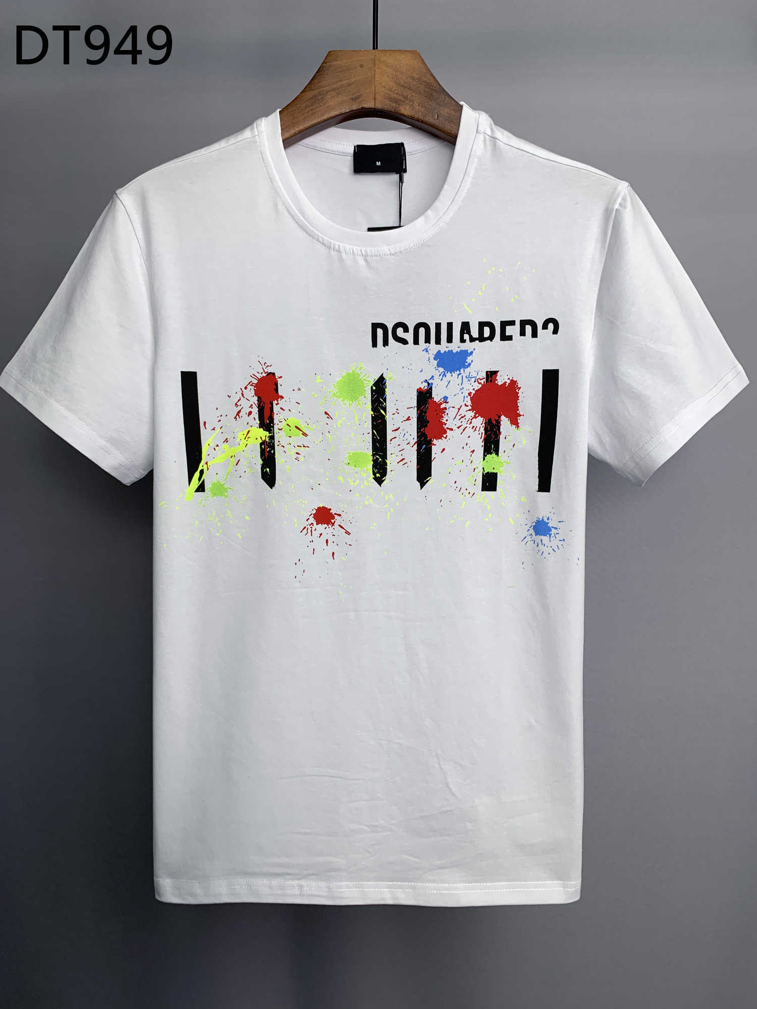 22SS Men T-Shirt Designer d2 Mens Polo shirt tops Luxury Dsquare Print Shorts O-Neck Short Sleeve Men&#039;s Shirts DT2022 dsq Streetwear