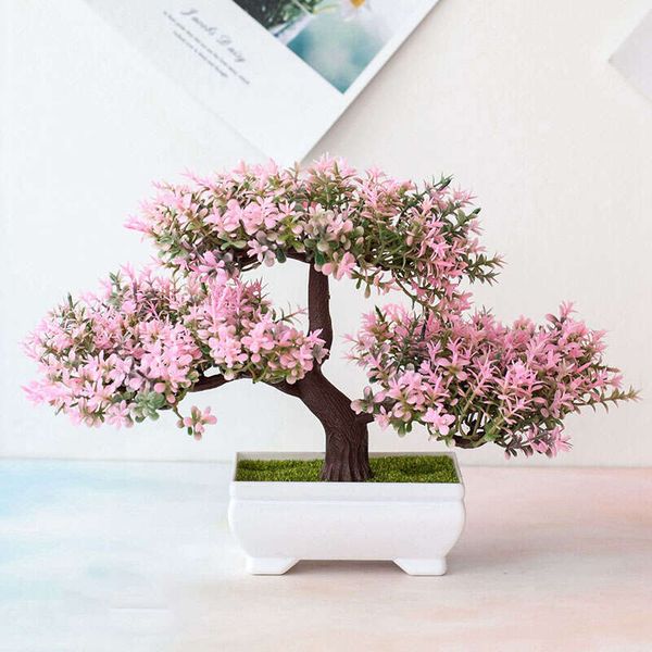 Artificial Plants Bonsai Small Tree Pot Fake Plant Wers Potted Ornaments For Home Room Table Decoration Hotel Garden Decor