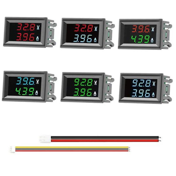 UPS wholesale DC 100V 10A Voltmeter Ammeter Blue Red LED Amp Dual Digital Volt Meter Gauge Electrical Instruments Z 5.3