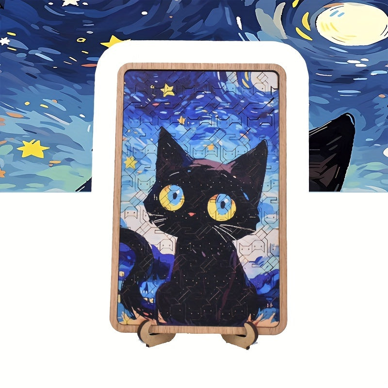 TEMU Nebula Wooden Jigsaw Puzzle, Educational Puzzle Toys Jigsaw Puzzle, Home Decoration