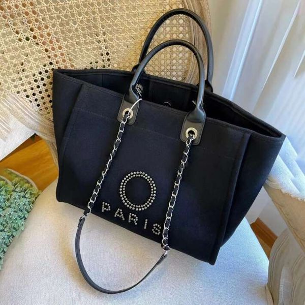 New Designer large deauville tote Beach Bags handbag purse Shop travel Shoulder )( tote Bag Womens mens pearl gold chain duffle fashion cros