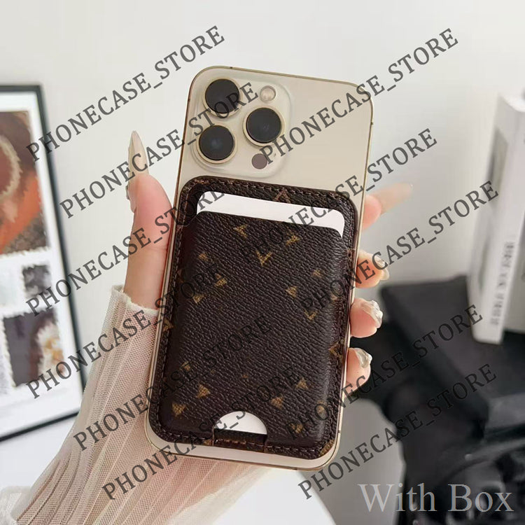 Designer MagSafe Magnetic Leather Card Holder Phone Case Hi All Fitted Hi Quality Official Universal Card Holders Cover for ID Bank Bus Cards mini W