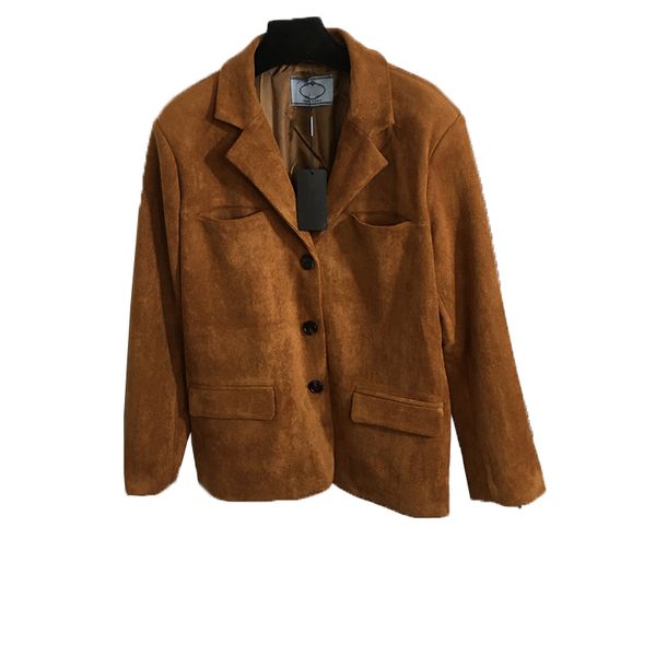 Vintage Suede Outerwear Fashion Single Breast Trench Coats Luxury Long Sleeve Jackets Outdoor Windproof Cardigan Coat