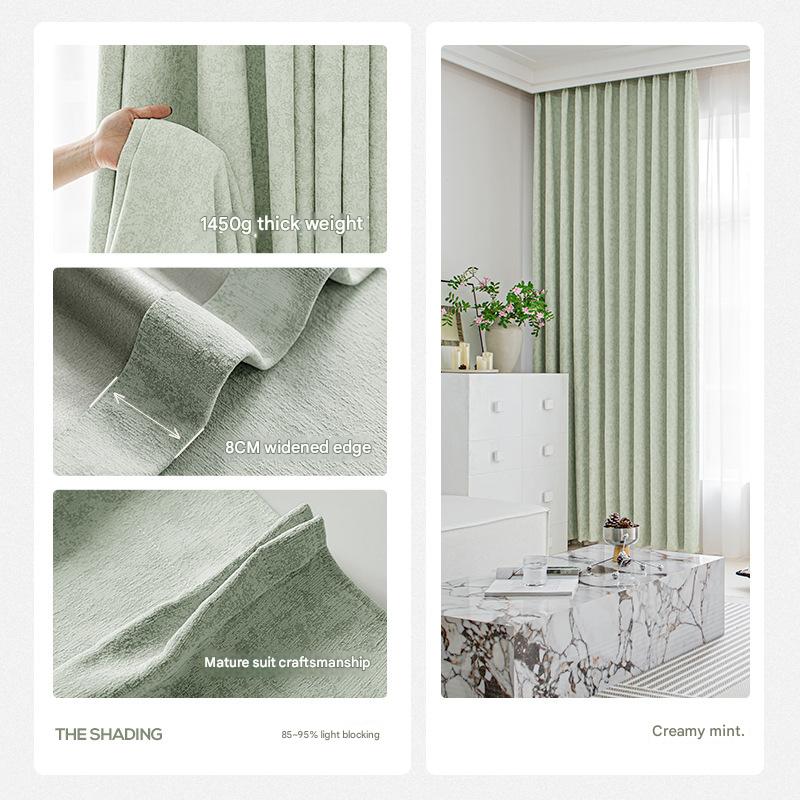 A592 Retro French full blackout curtain whole house custom chenille jacquard bedroom curtains new style