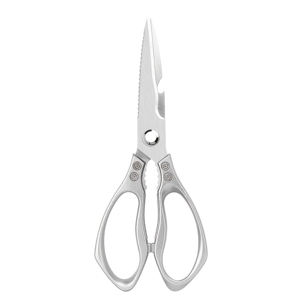 TEMU 1pc Heavy Duty Stainless Steel Meat Scissors - Cut Chicken Bones, Kitchen Tool For Home, Restaurant And Outdoor Use - Durable, Rust-proof, ,