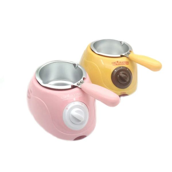 220V Electric Candy Chocolate Melting Pot Chocolate Fountain DIY Kitchen Tool with Heart-shape Mold for Soap Making LL