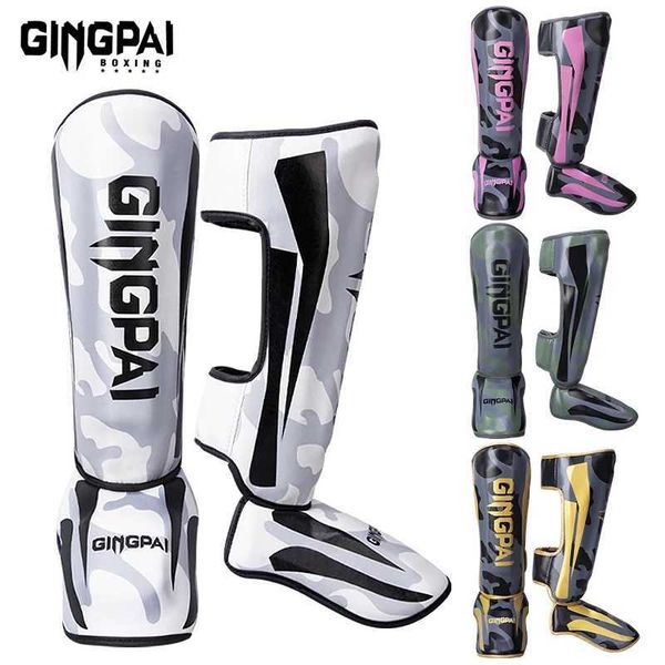 Protective Gear Kickboxing Boxing Shin Guard Pads Muay Thai Martial Arts Sanda Wushu Leg Protector Taekwondo Ankle Guards Muay Thai Leggings