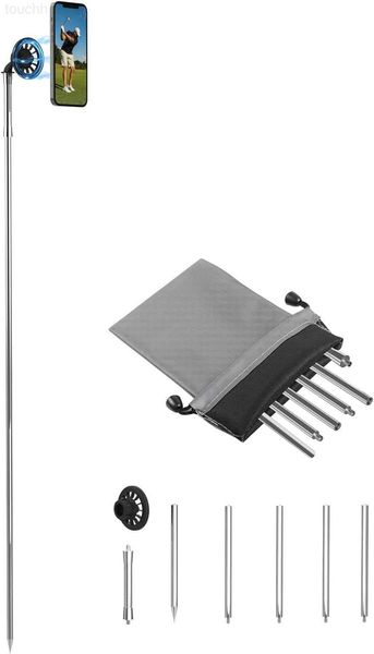 Selfie Monopods Ground Golf Selfie Stick to Record Swing Magnetic Spike Stake Mount for Phone Compatible with Magsafe Outdoor Height Adjusta