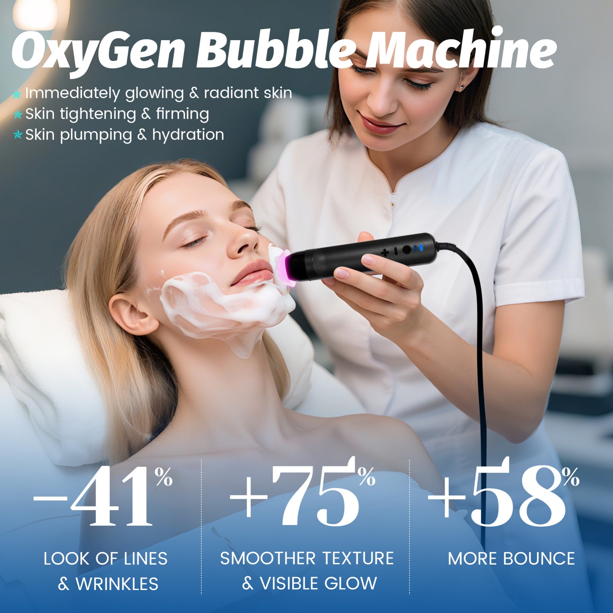 New Design 3 in 1 Co2 Bubble Oxygenation Pods Skin Tighten Oxygen Jet Therapy Facial Machine