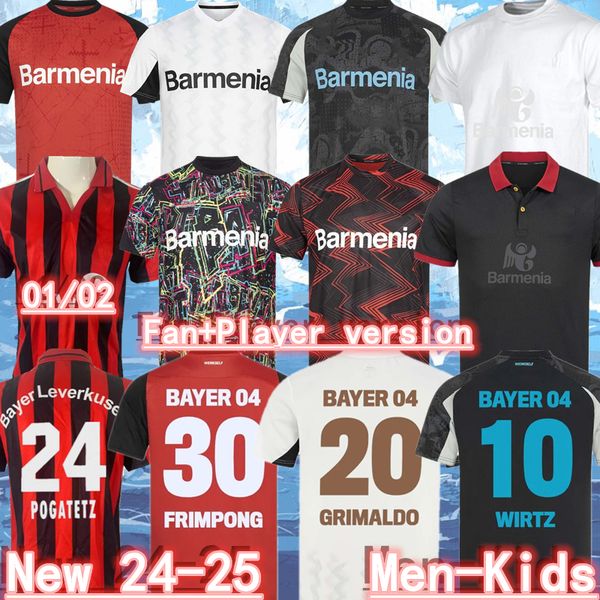 2024 2025 Home Away 3rd Mens 01 02 WIRTZ BONIFACE HINCAPIE HOFMANN TAPSOBA SCHICK PALACIOS FRIMPONG GRIMALDO Football Shirts 24 25 Bayer 04