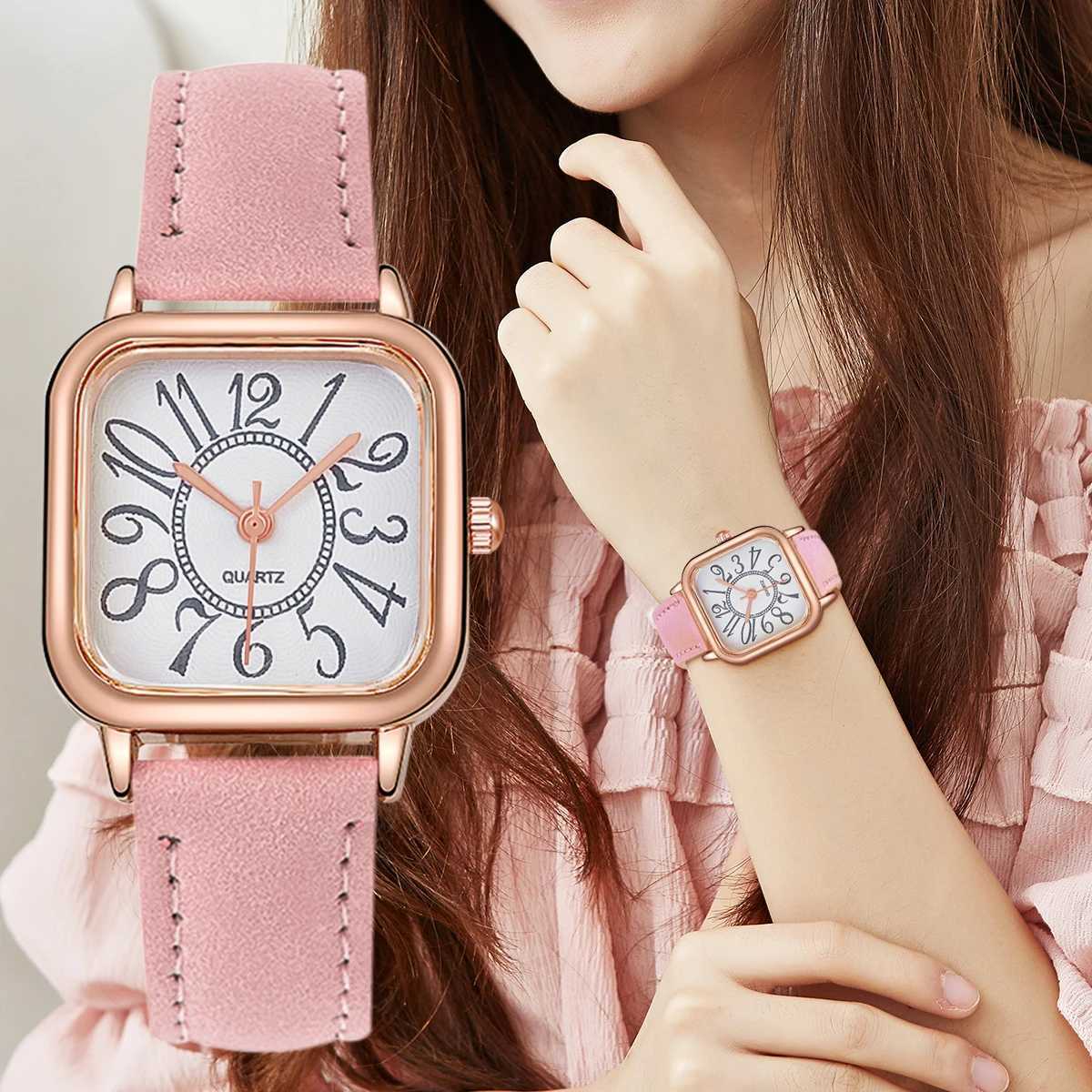 Womens Watches Pu Leather Clock Ladies Wristwatch Quartz Watch For Women Festival Gift Reloj Mujer relogio femininoX240920