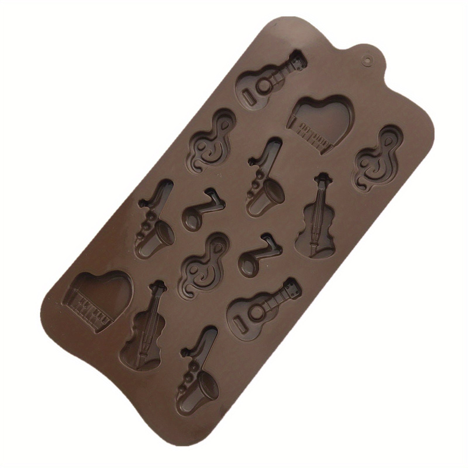 TEMU 1pc, 3d Silicone Musical Instruments Chocolate Mold - Perfect For Candy, Fondant, And Baking - Kitchen Gadgets And Accessories
