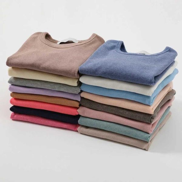 Pajamas Kids Ribbed Pyjamas 2 Piece Pyjamas Sets Spring Autumn Long Sleeve Sleepwear Clothes for Baby Girl Newborn Soft Night Wear CL250115