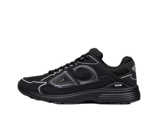 Designer tênis 2025 Qualidade de moda Casual B30 Sports Sports Up Round Toe Running Leation Suede Patch Sapatos resistentes a desgaste de fu
